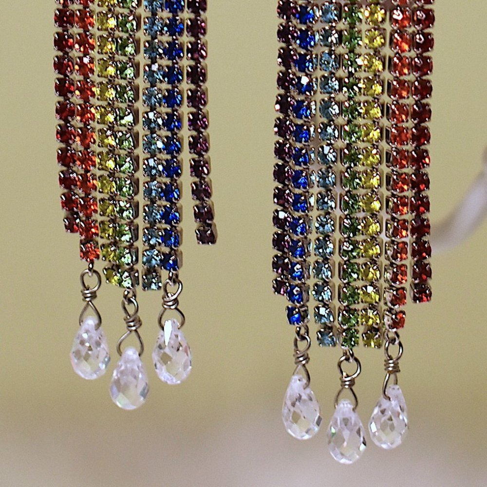 kate spade | into the sky rainbow fringe earrings - Picture 7 of 8